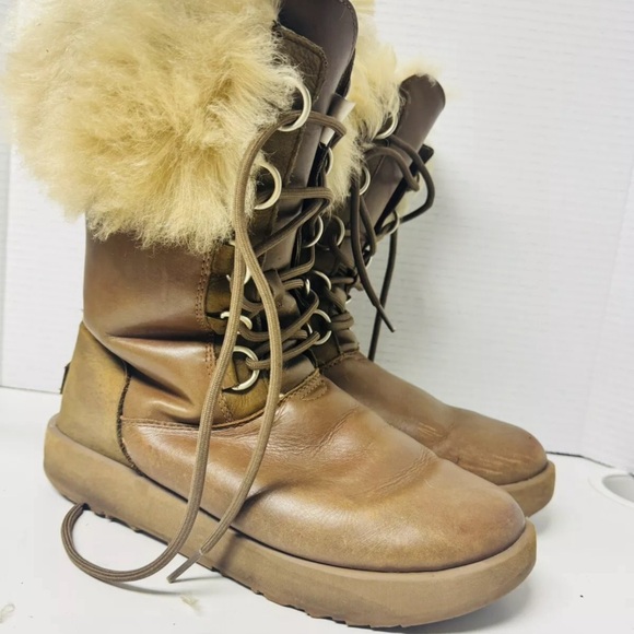 UGG - Aya Toscana Cuff Snow - Boots - Brown - Women's - 8 .6 S/N 1019062 - Picture 2 of 8